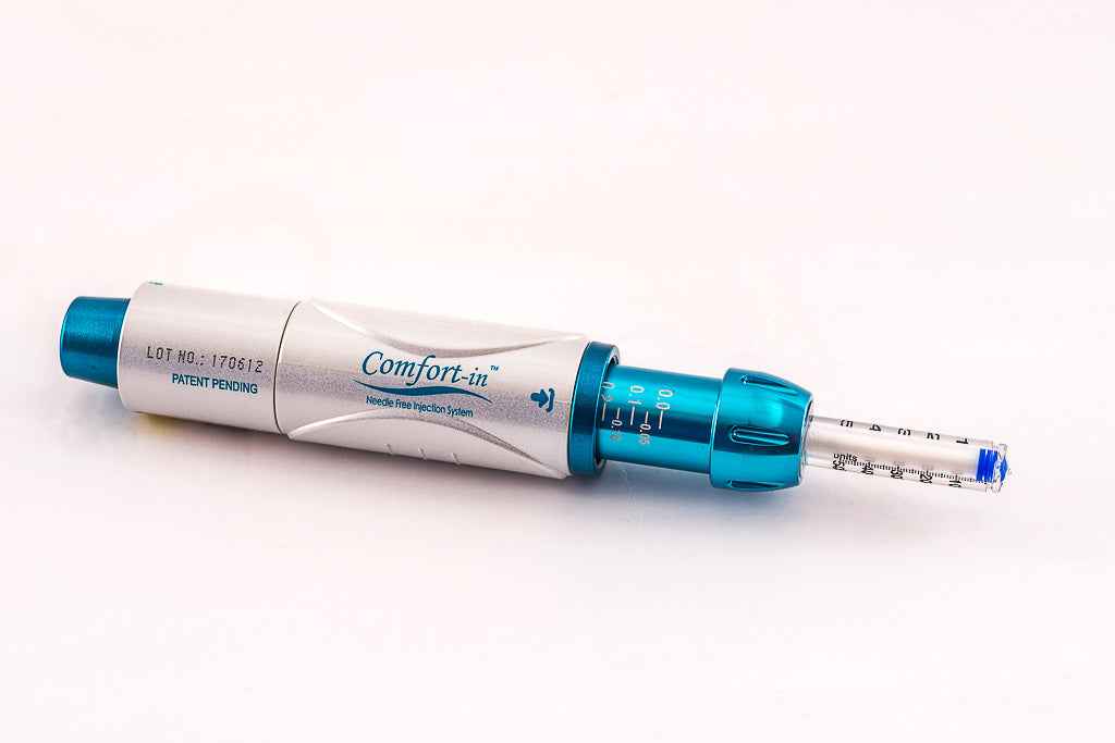 Advanced Needleless Jet Propulsion Injection close up Action photo
