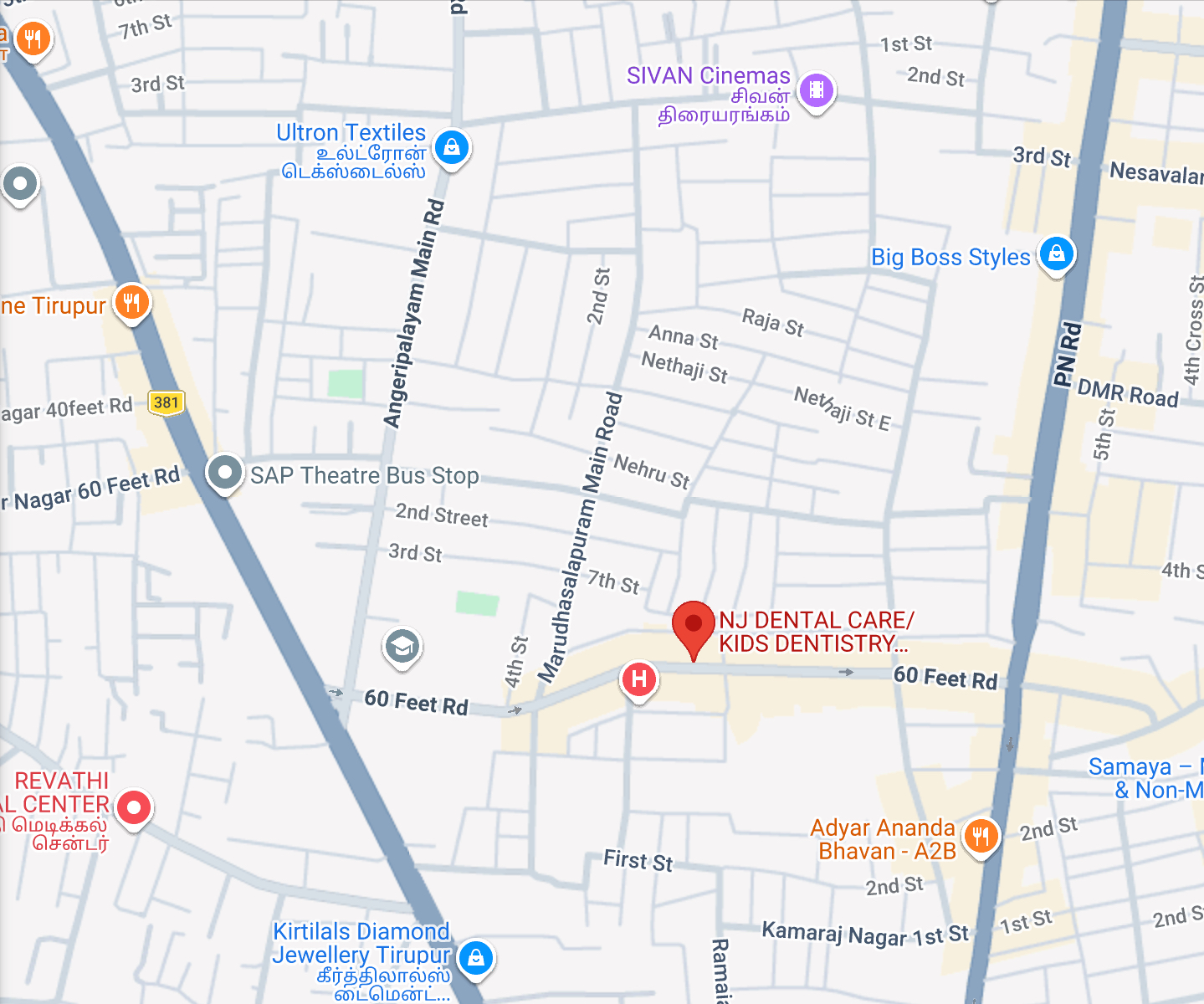 Tiruppur Location Setup Map layout image asset